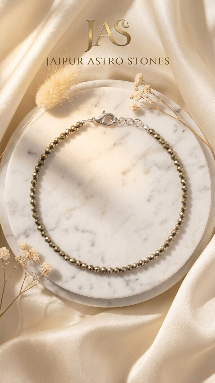 Raw Pyrite Anklet - Step into Abundance with the Raw Pyrite Anklet