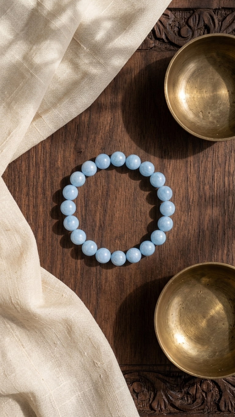 Angelite bracelet  8mm