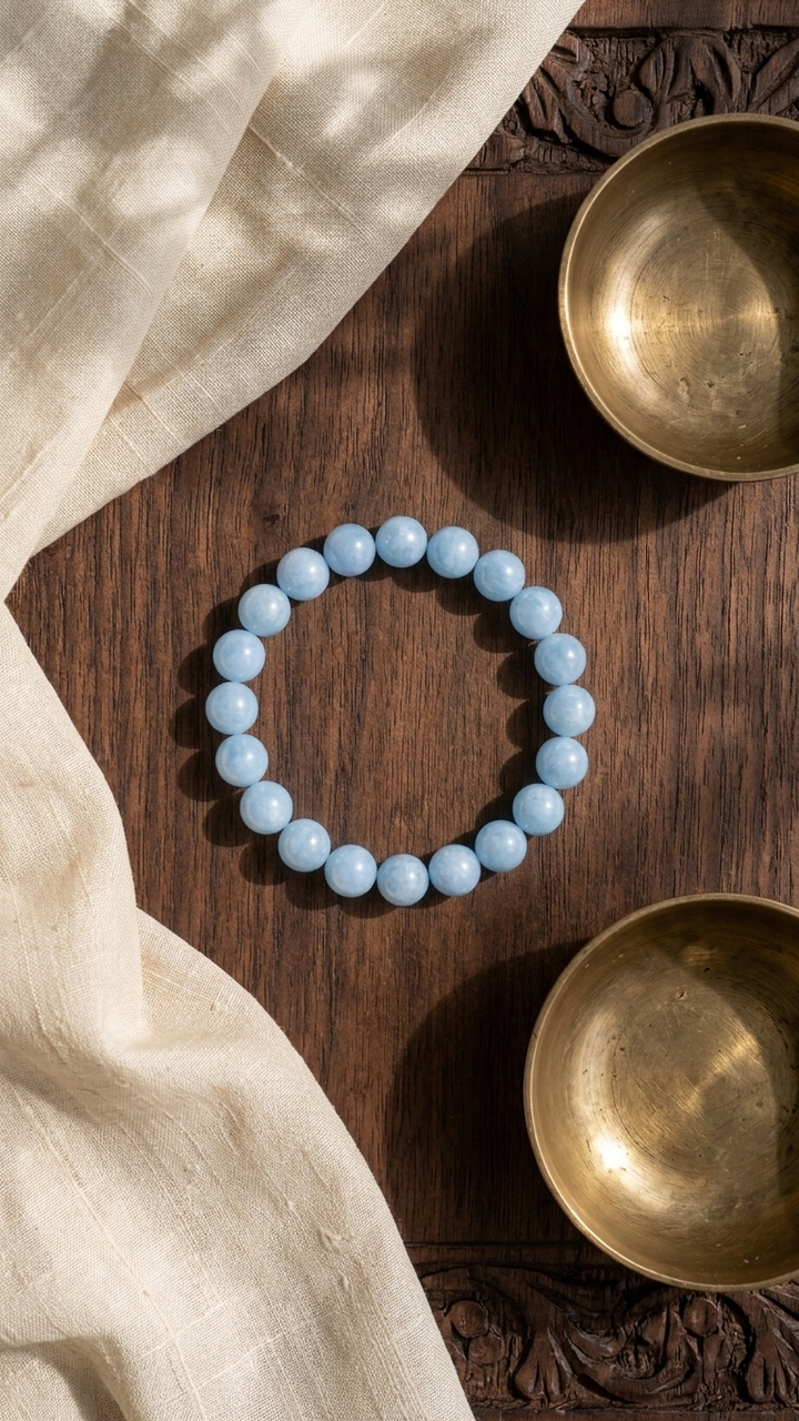 Angelite bracelet  8mm