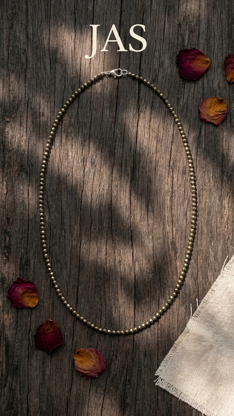Natural Faceted Pyrite Necklace