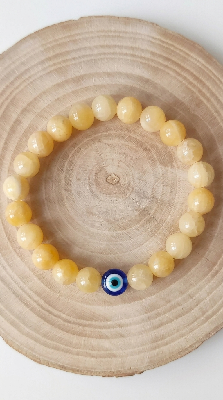 Natural Yellow Calcite Bracelet 8mm
