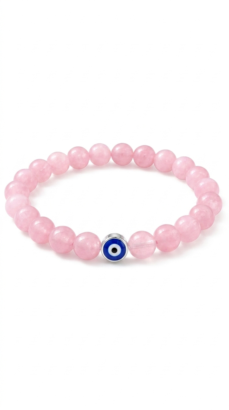 Natural Rose Quartz Bracelet 8mm Healing Crystal Beads