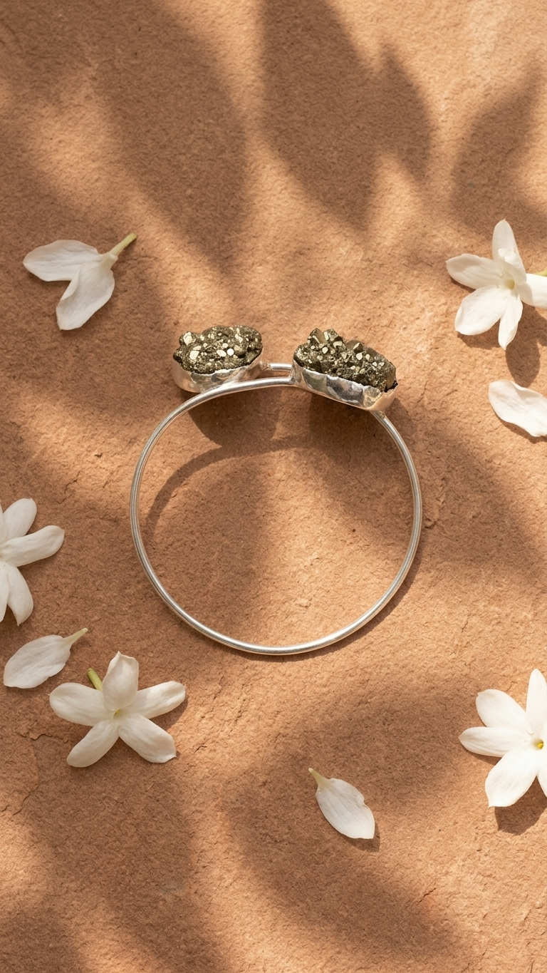 pyrite bangle