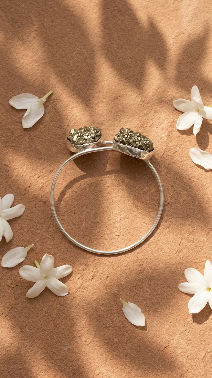 pyrite bangle