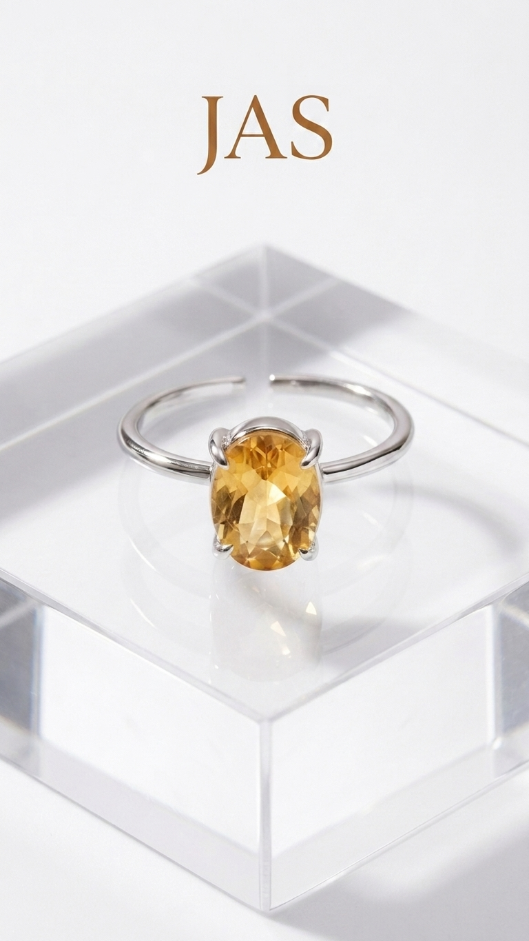 Natural Citrine Faceted Ring– Manifest Abundance & Positivity