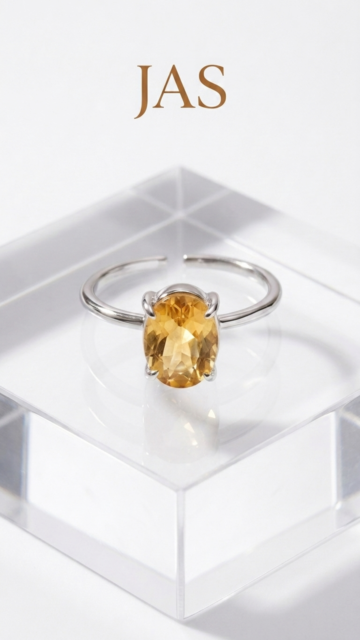 Natural Citrine Faceted Ring– Manifest Abundance & Positivity