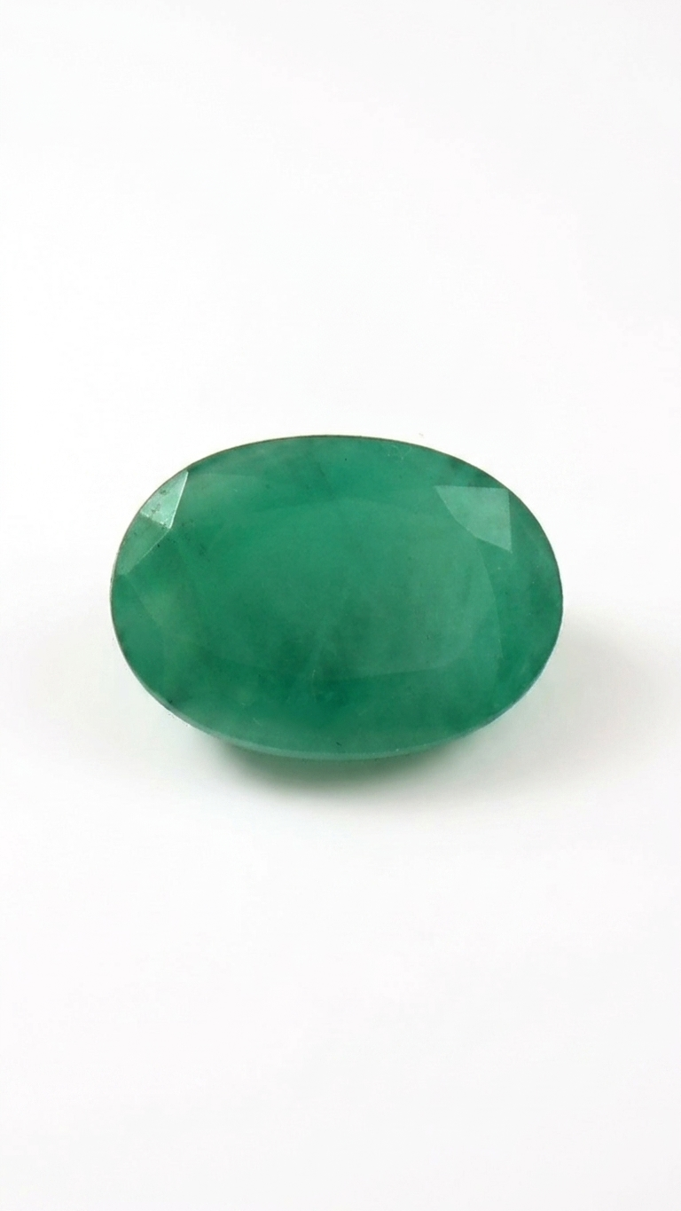 Natural Emerald (Panna) Stone 6.40 Carat / 7.10 Ratti (With Certificate)