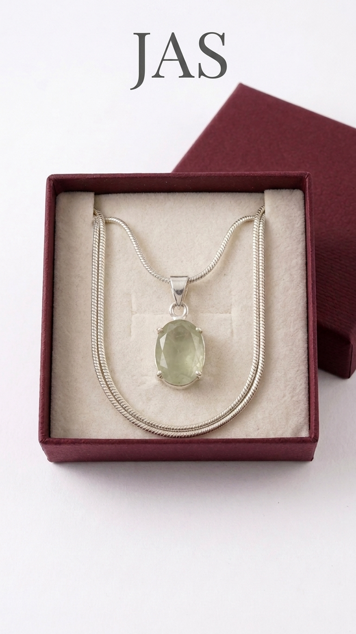 NATURAL GREEN AVENTURINE FACETED  PENDANT
