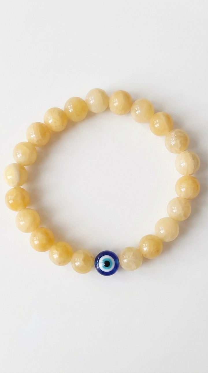 Natural Yellow Calcite Bracelet 8mm