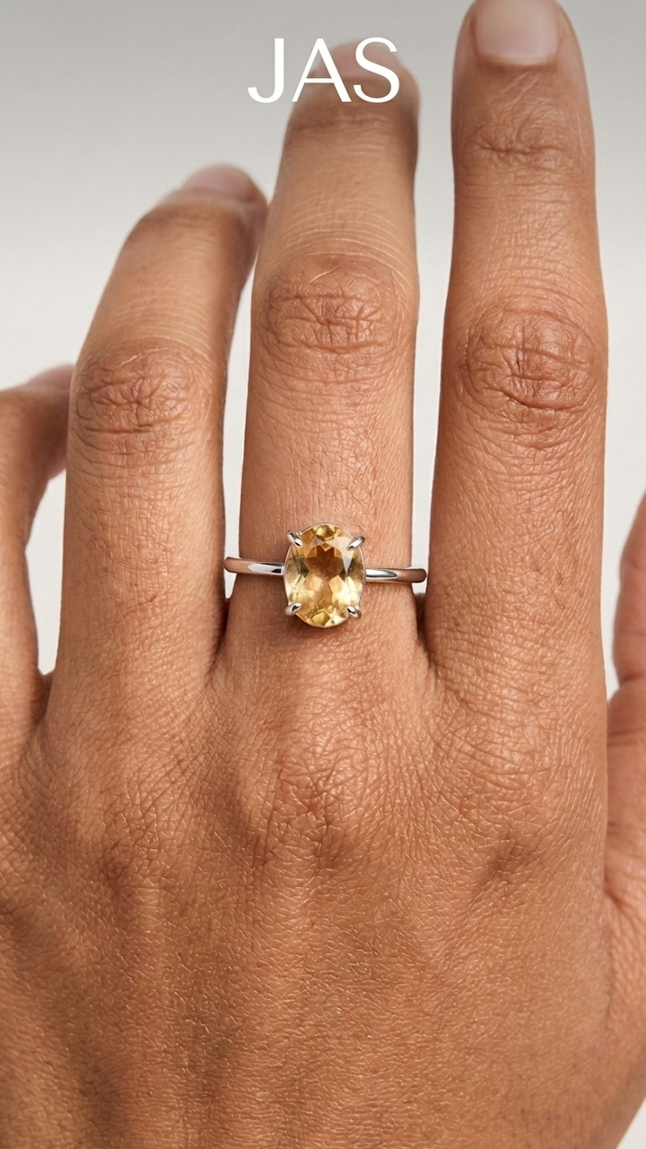 Natural Citrine Faceted Ring– Manifest Abundance & Positivity
