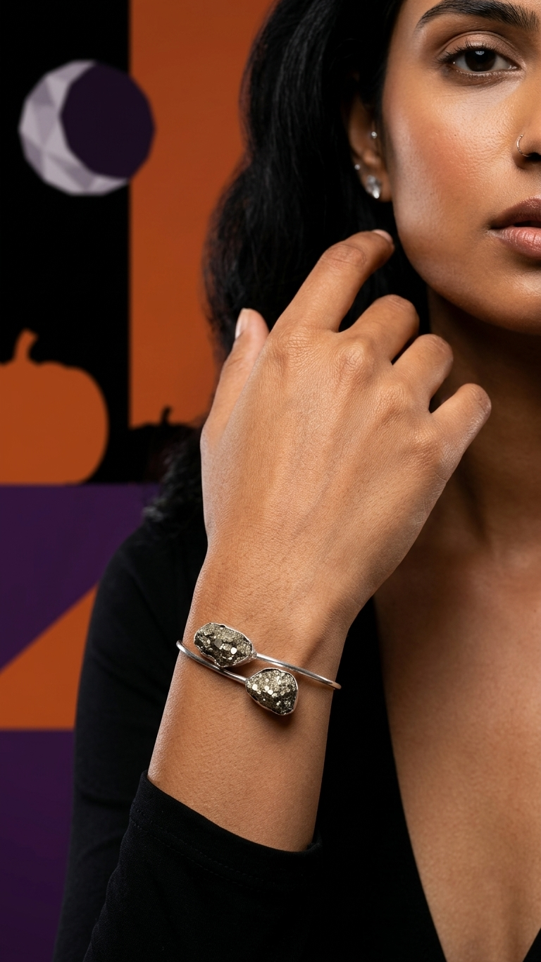 pyrite bangle