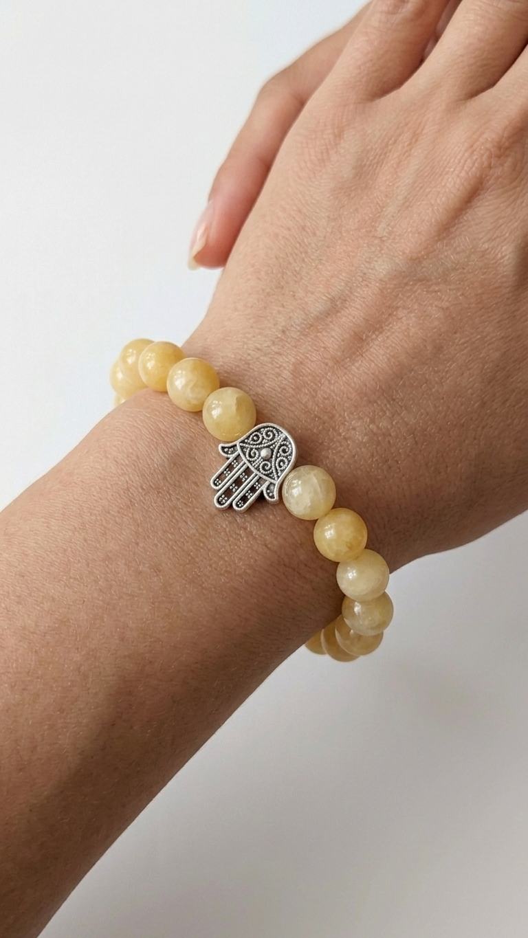 Natural Yellow Calcite Bracelet 8mm