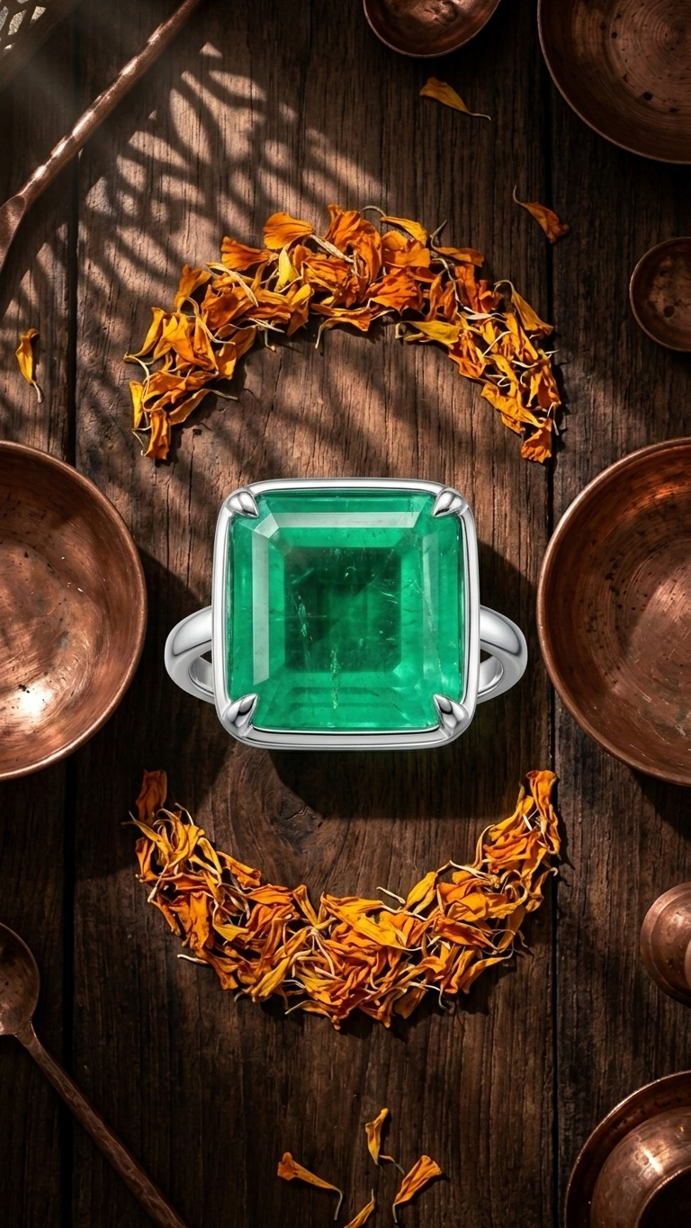 Natural Emerald (Panna) Stone 9.05 Carat / 10.05 Ratti (With Certificate)