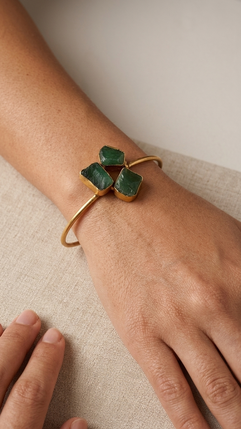 Natural Jade Adjustable Size Bangle