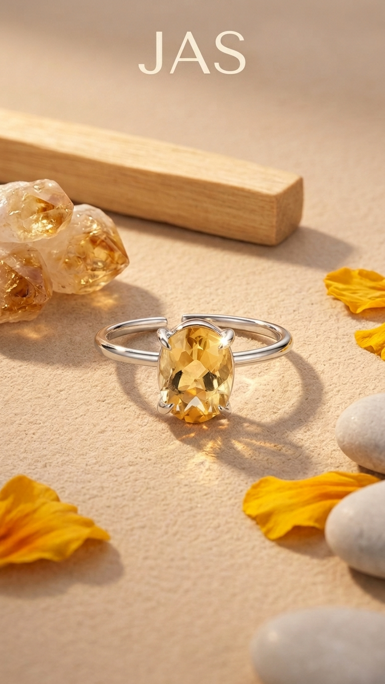 Natural Citrine Faceted Ring– Manifest Abundance & Positivity