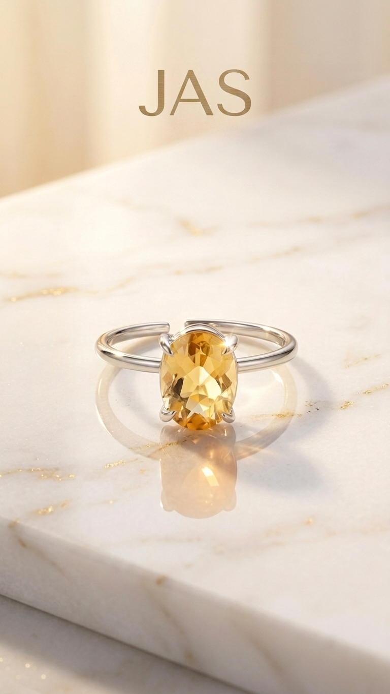 Natural Citrine Faceted Ring– Manifest Abundance & Positivity