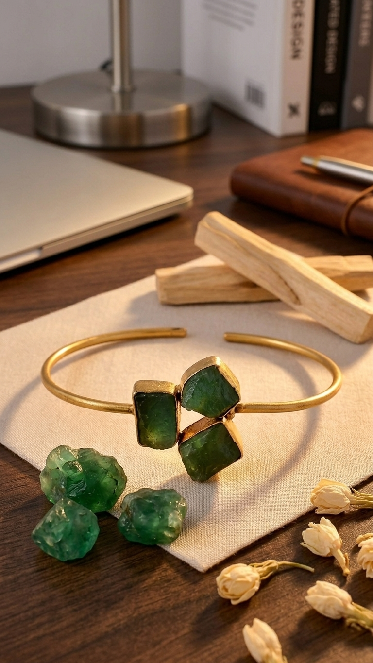 Natural Jade Adjustable Size Bangle
