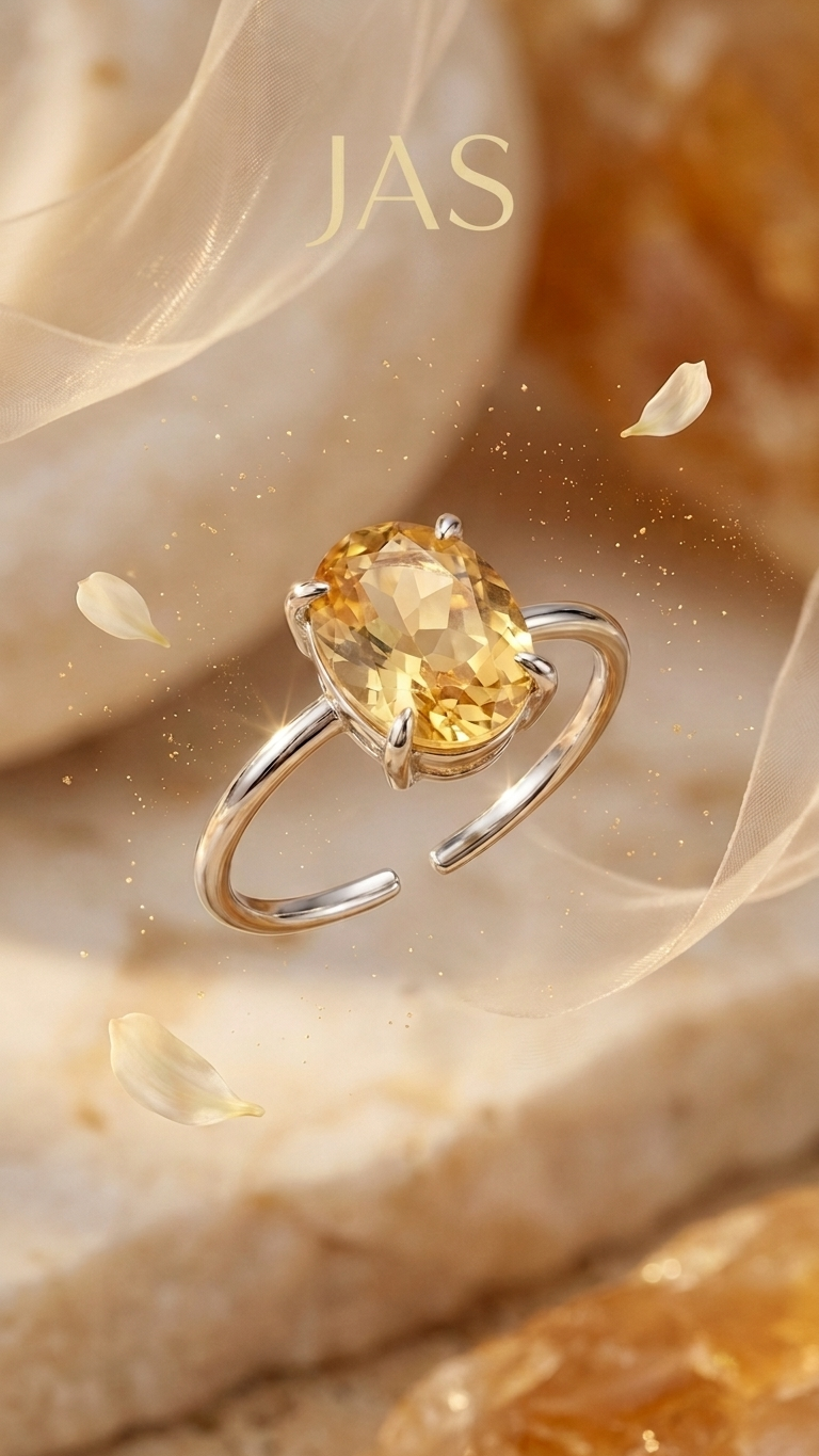 Natural Citrine Faceted Ring– Manifest Abundance & Positivity