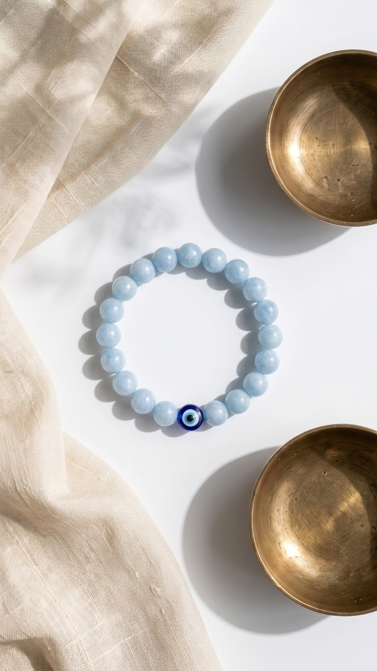 Angelite bracelet  8mm
