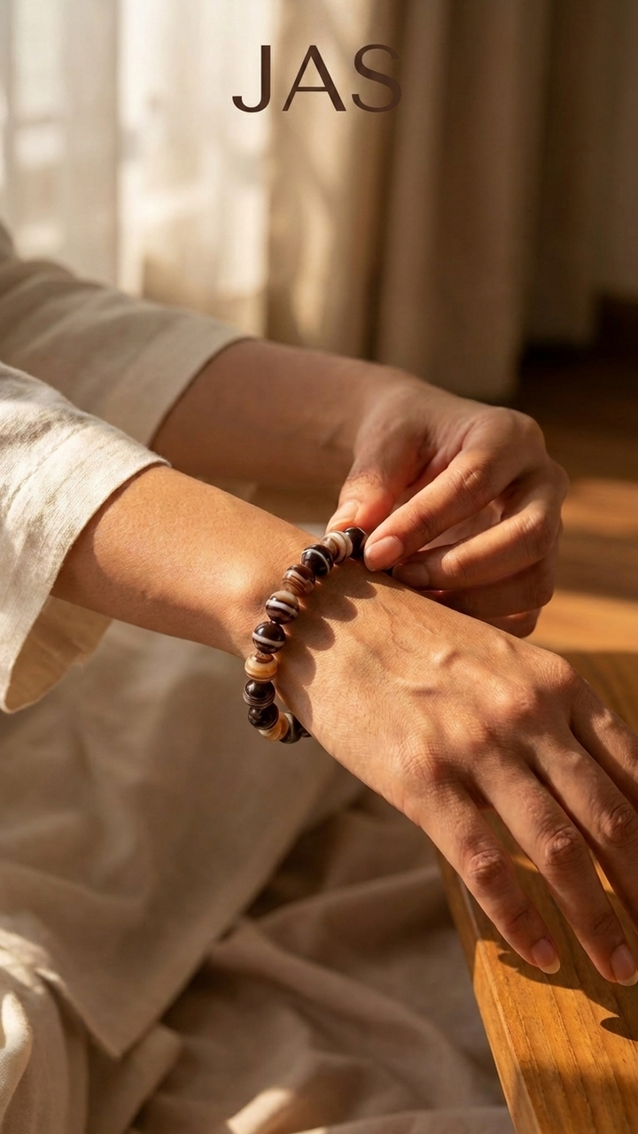 Natural Sulemani Hakik Bracelet 8mm – Protective & Grounding Gemstone