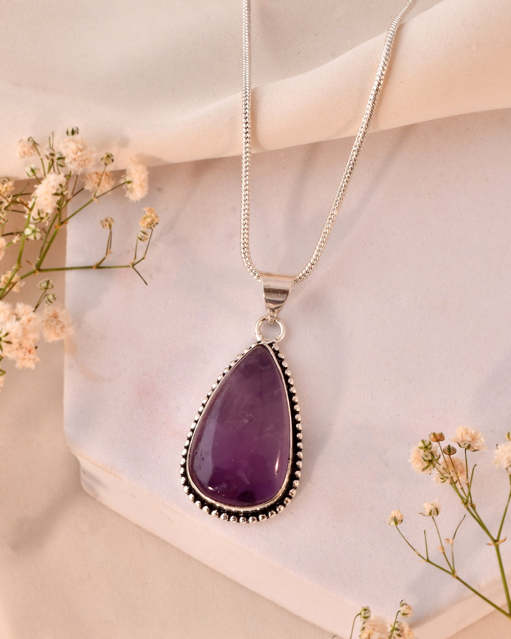 NATURAL AMETHYST  PENDANT anxiety relief