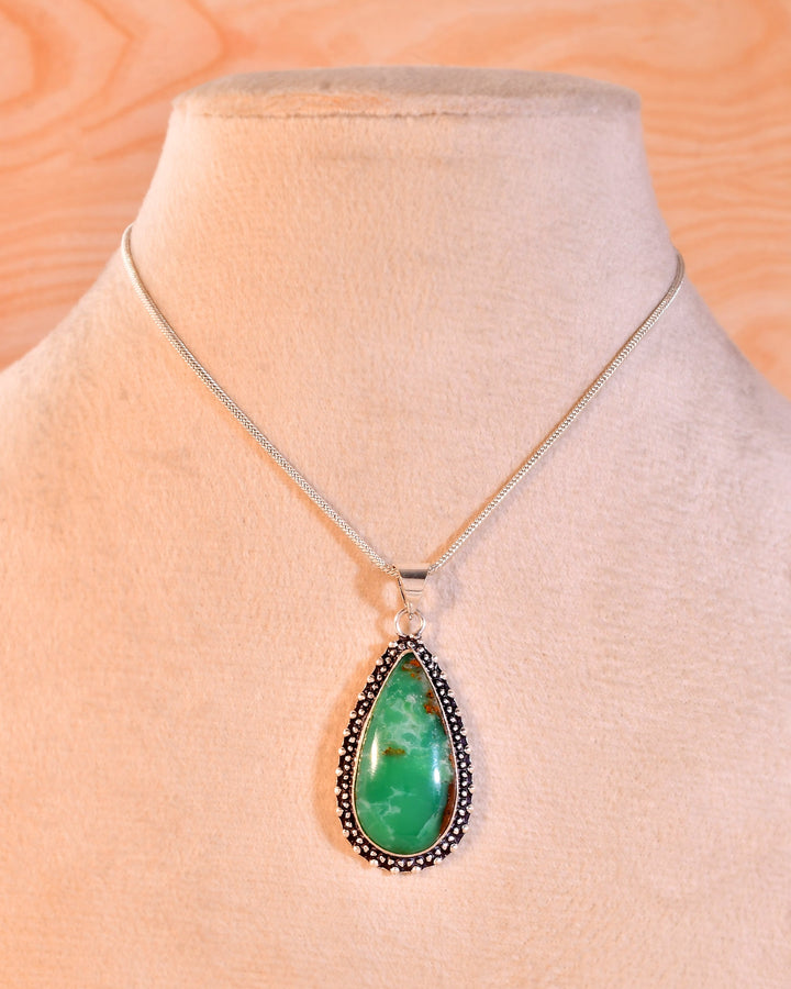 Natural Chrysoprase Pendant