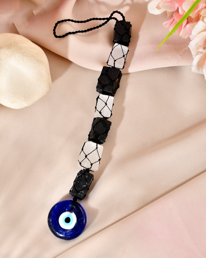 Nazar Protection Black Tourmaline Selenite Hanging