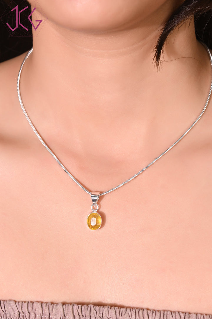 Yellow Sapphire Pendant