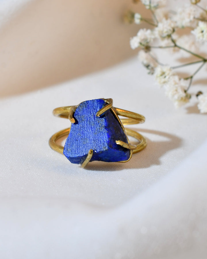“Royal Blue Natural  Lapis Lazuli  Ring” 100% Natural Gemstone