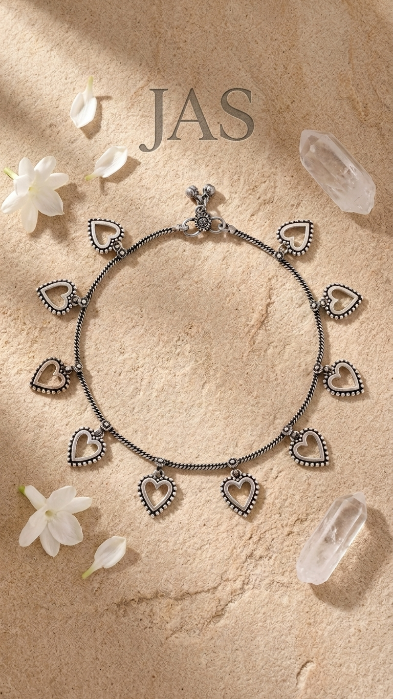 Dilbar Heart Dandiya Anklet Set