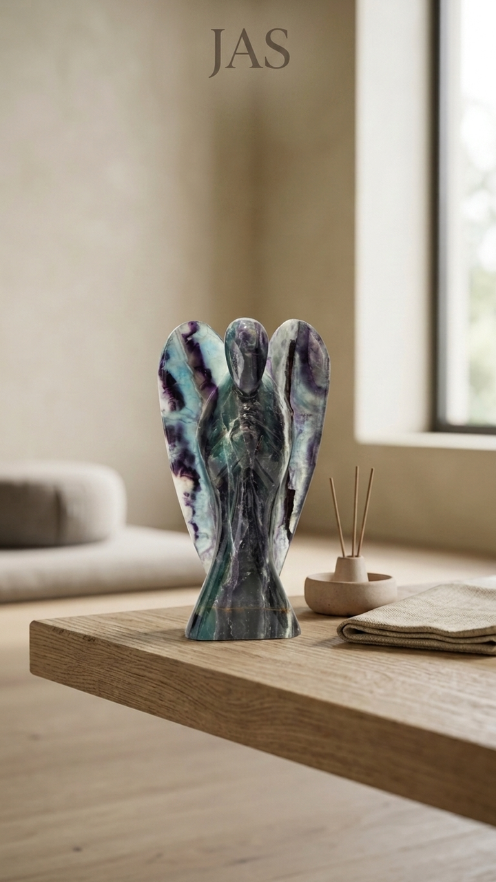 Fluorite Angel Figurine