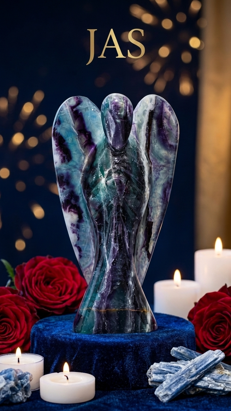 Fluorite Angel Figurine