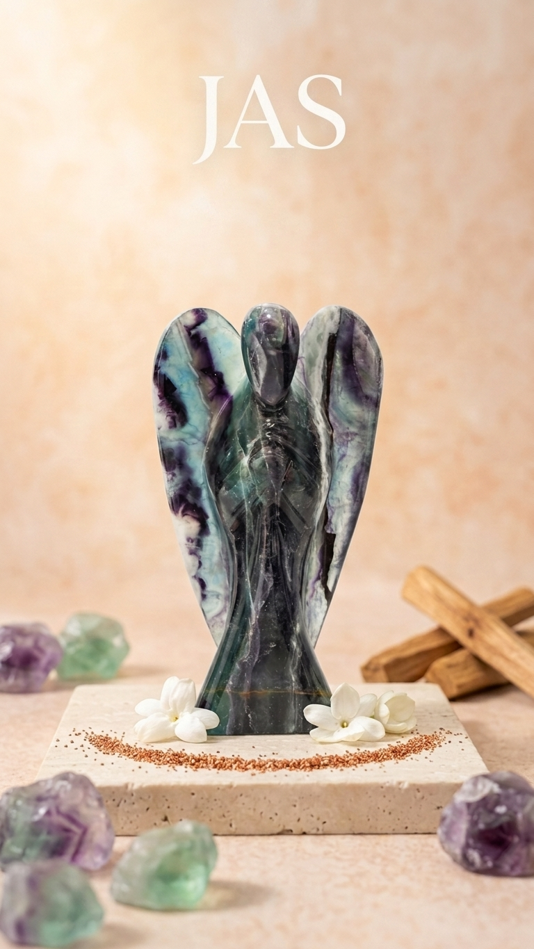 Fluorite Angel Figurine