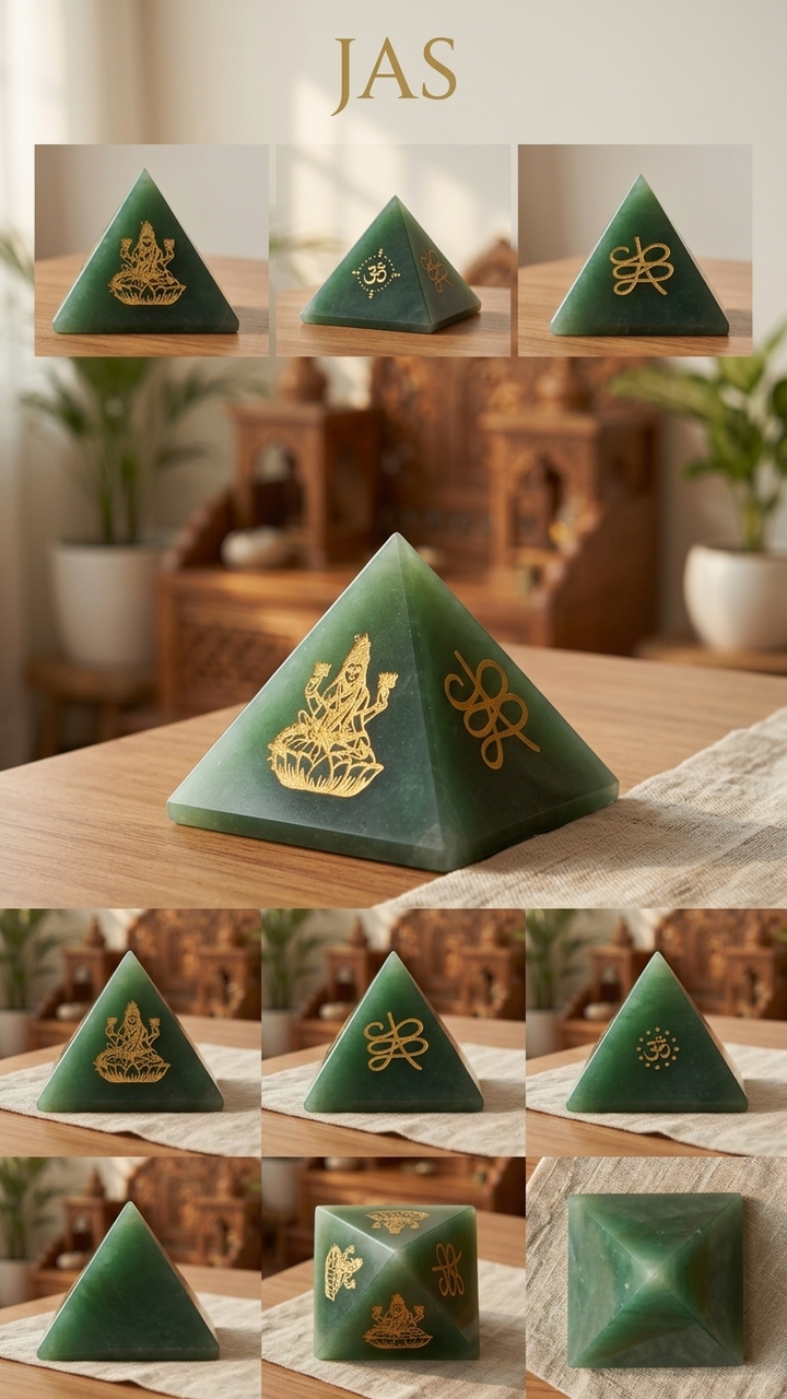 GREEN JADE LAXMI SHREEYANTRA Invite Prosperity and Harmony into Your Life