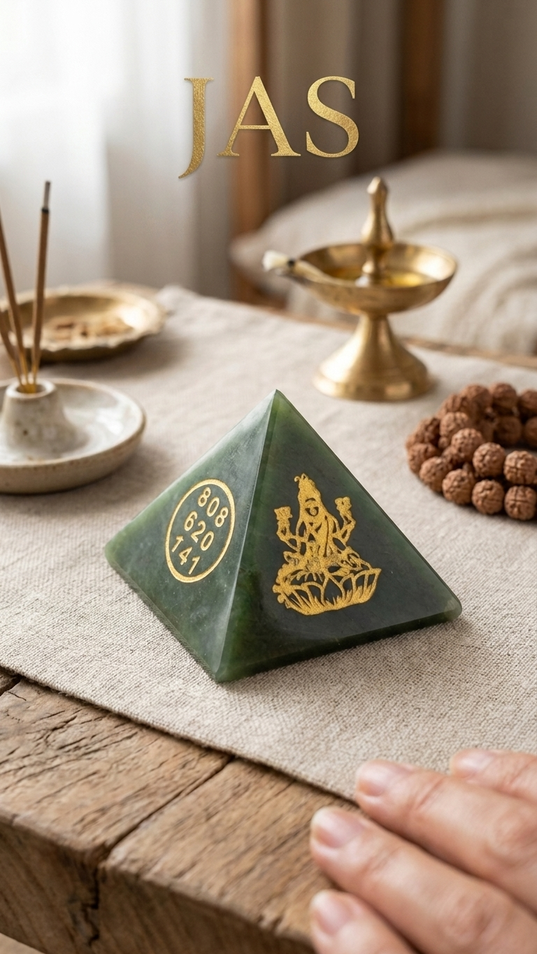 GREEN JADE LAXMI SHREEYANTRA Invite Prosperity and Harmony into Your Life