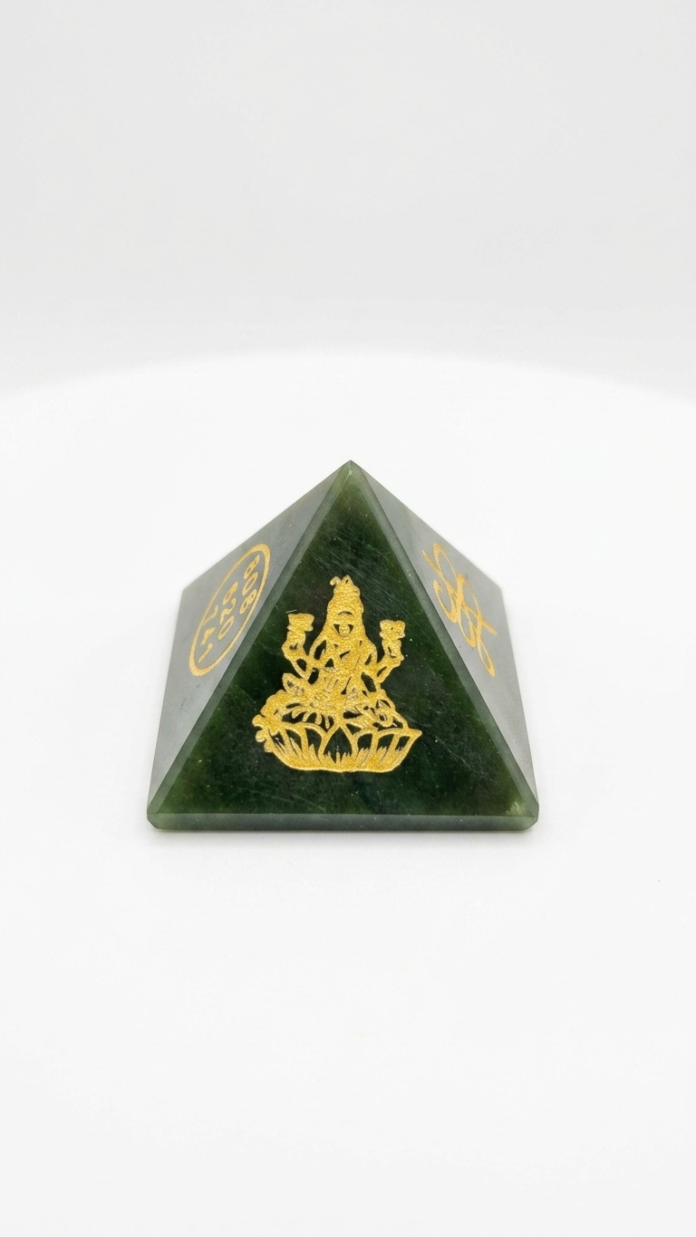 GREEN JADE LAXMI SHREEYANTRA Invite Prosperity and Harmony into Your Life