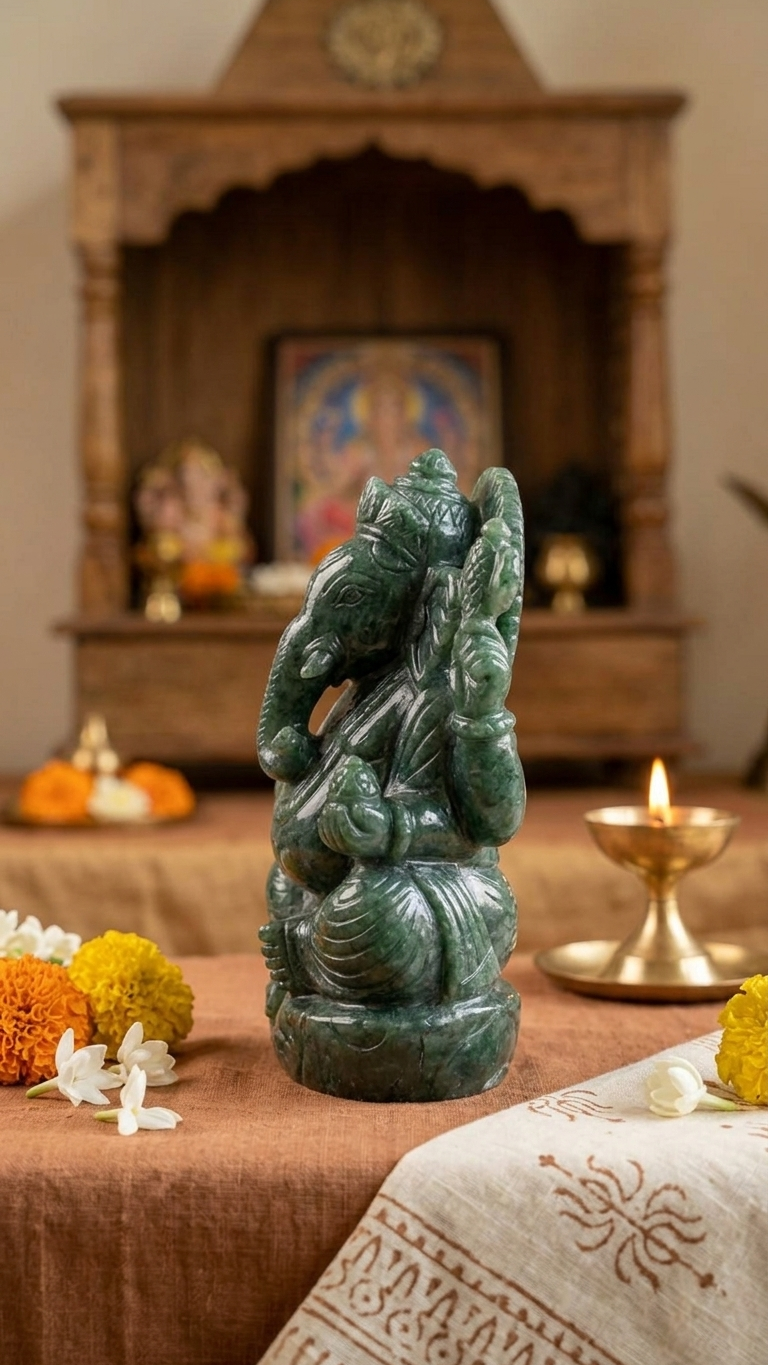 Green Jade Ganesha