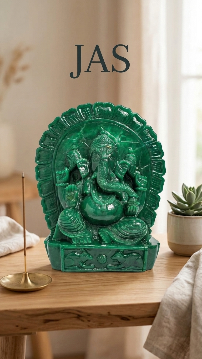 Green Jade Ganesha (Large)