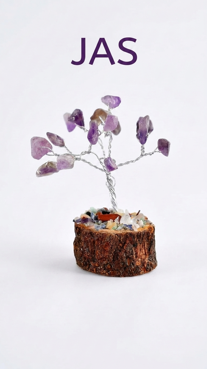 Mini Amethyst Crystal Tree for Anxiety Relief & Calm