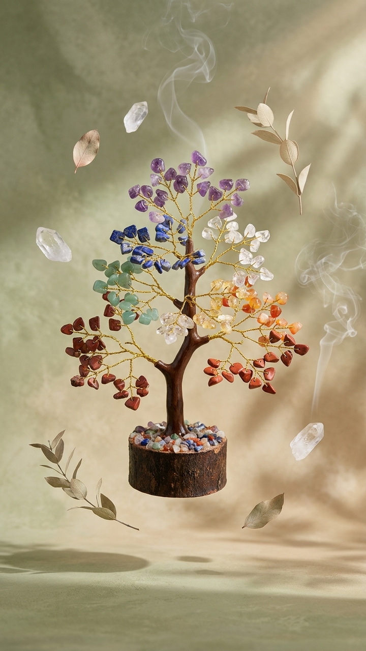 Natural 7 Chakras stone Tree