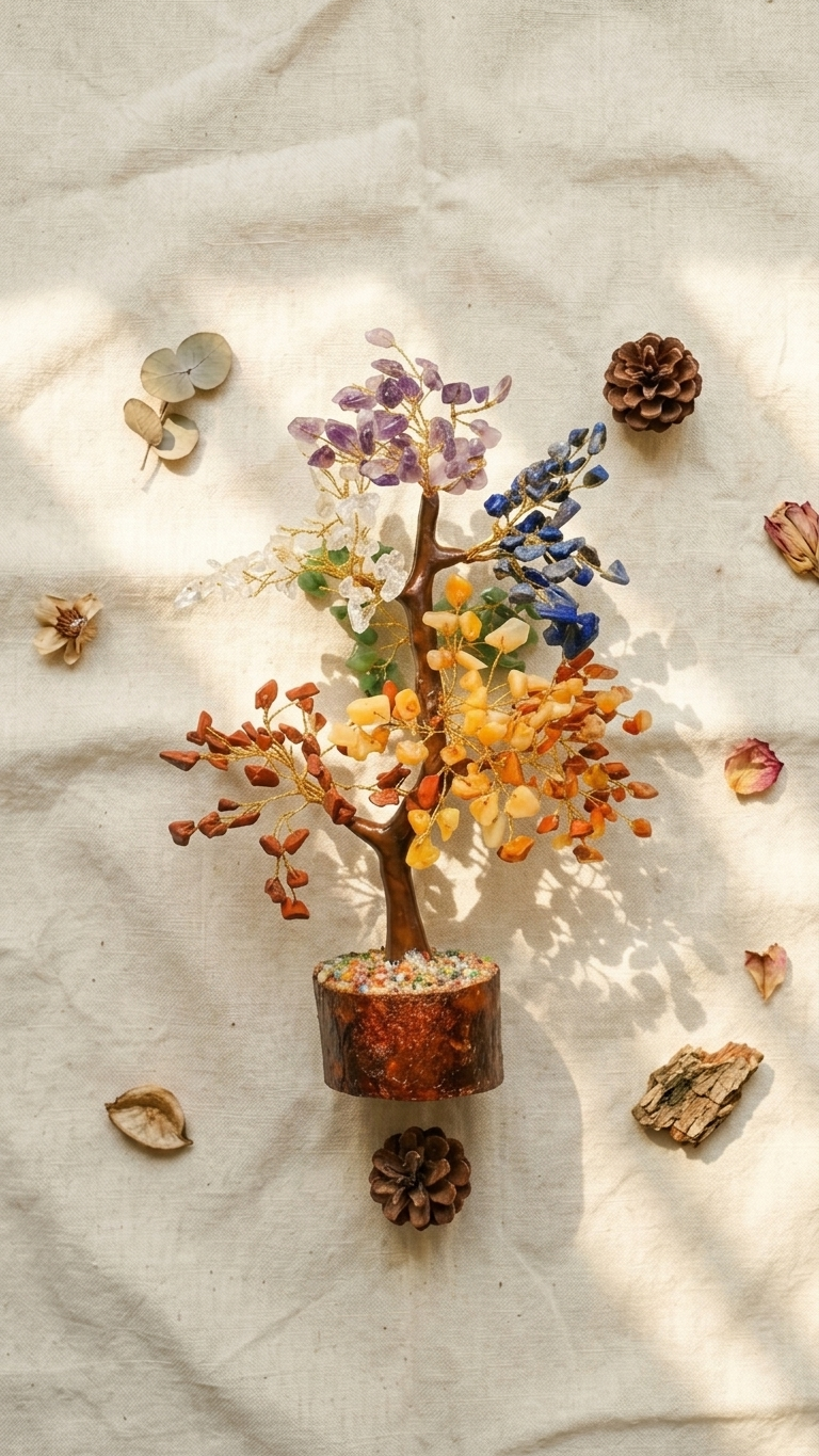 Natural 7 Chakras stone Tree