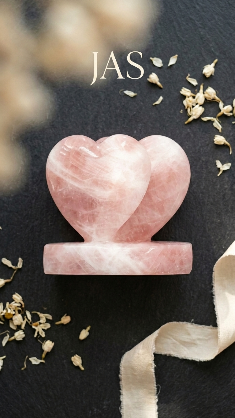 Natural Rose Quartz Heart