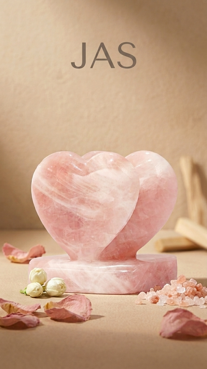 Natural Rose Quartz Heart