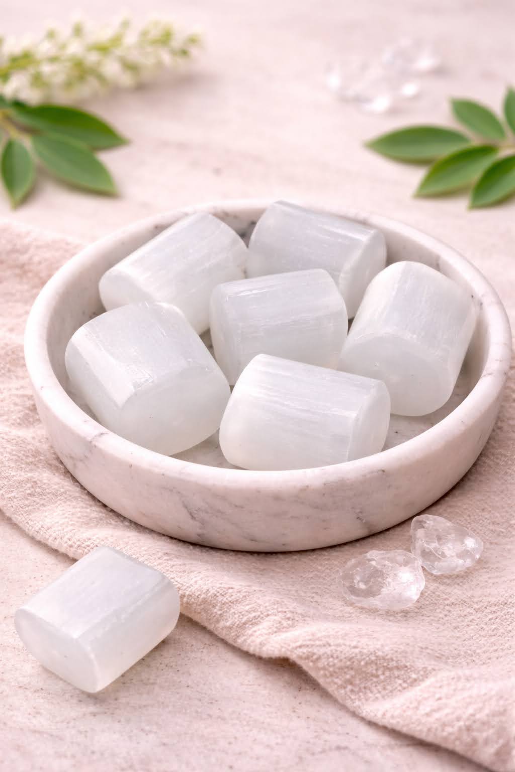 Natural Selenite Tumbled Stone