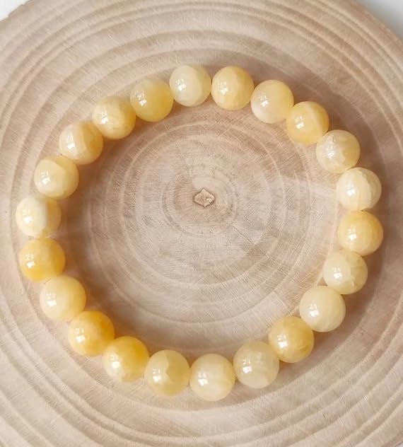 Natural Yellow Calcite Bracelet 8mm