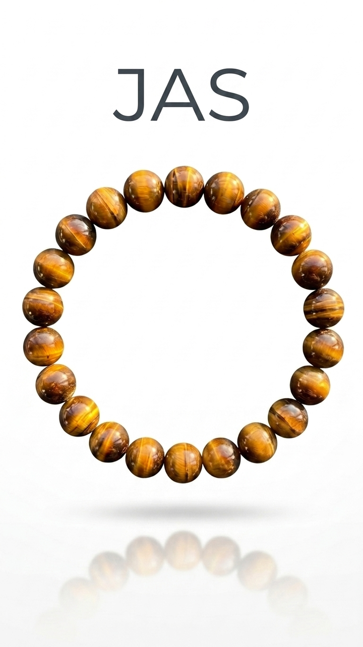 Natural Yellow Tiger Eye Bracelet - 8mm Healing Crystal Beads