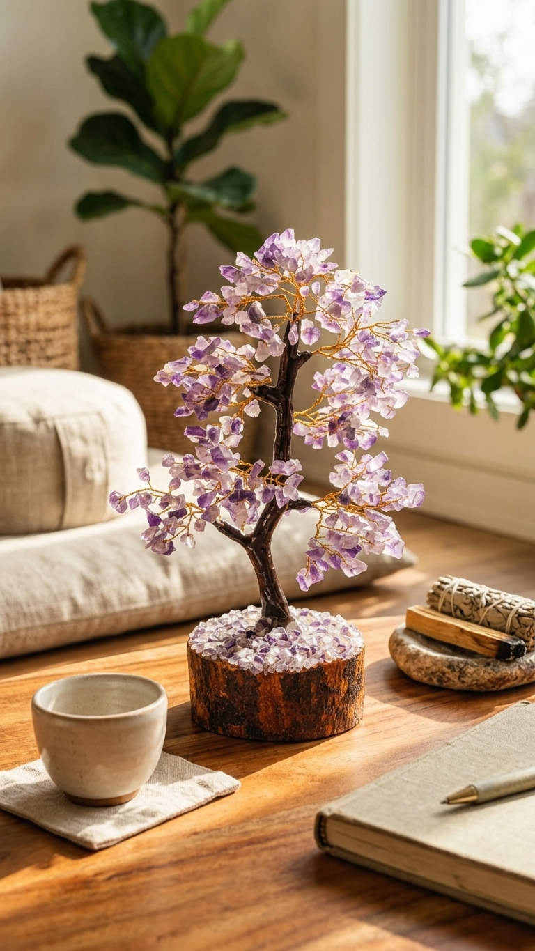 Amethyst Calm & Clarity Crystal Tree – Serenity for Your Space