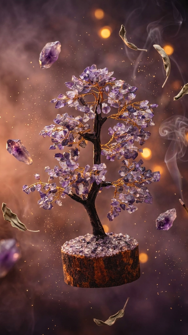 Amethyst Calm & Clarity Crystal Tree – Serenity for Your Space