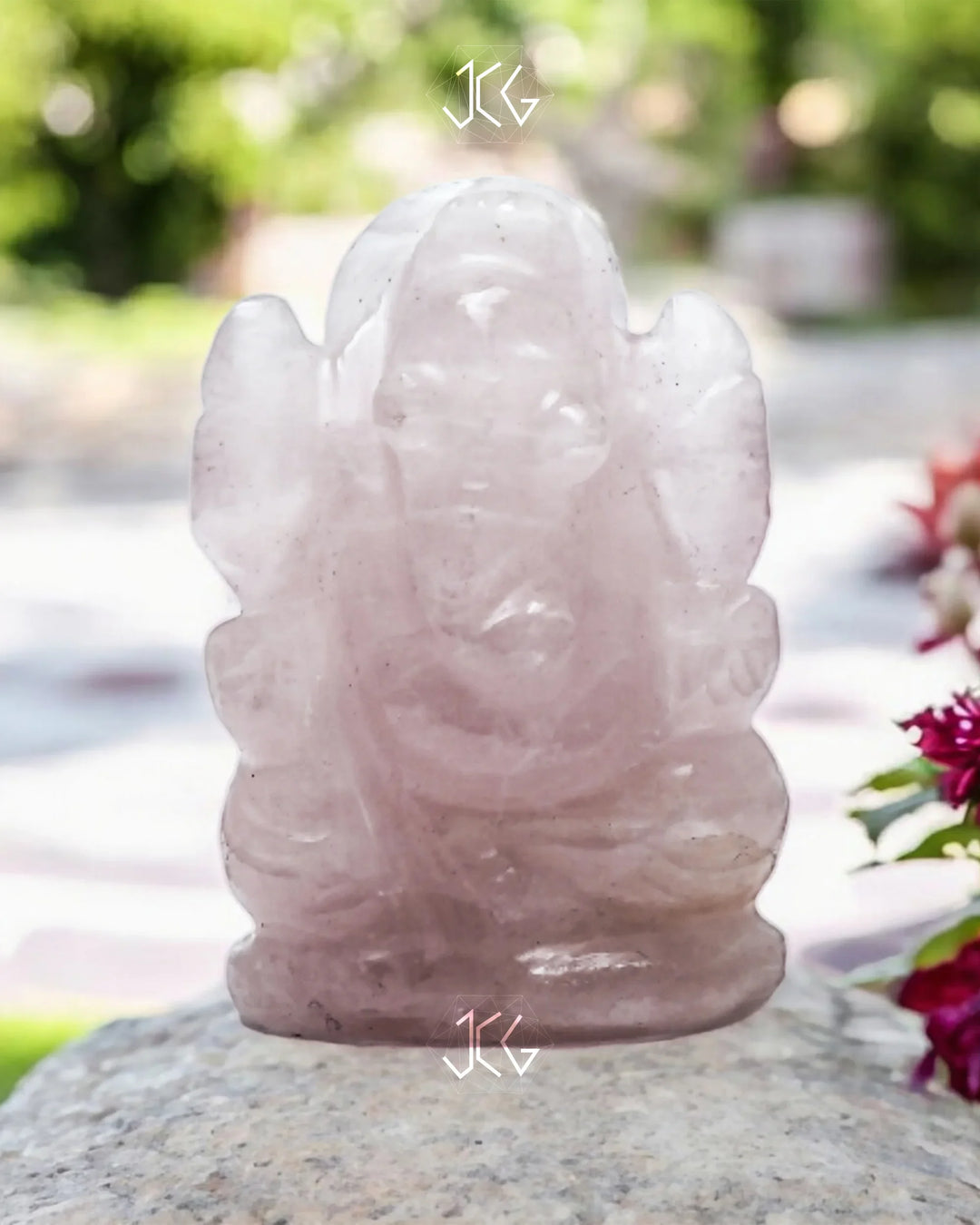Rose Quartz Ganesha Small