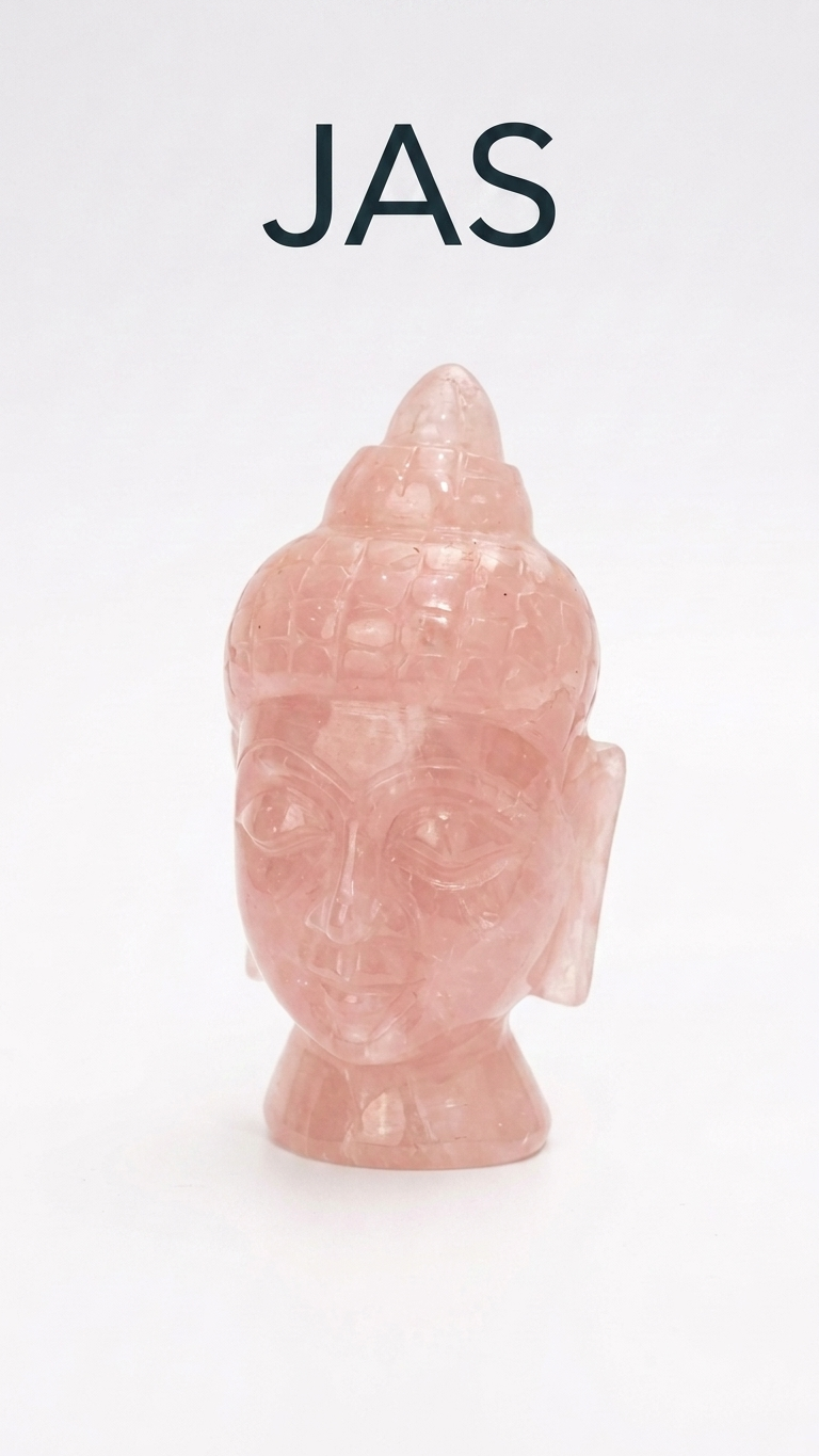 Rose Quartz Buddha head